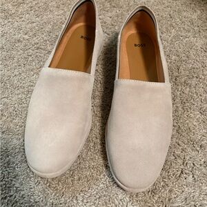 Boss Men's Beige Loafers